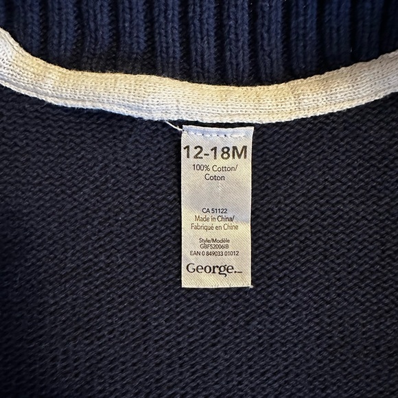 George. Dark Blue Sweater. 12-18 Months - Picture 4 of 4